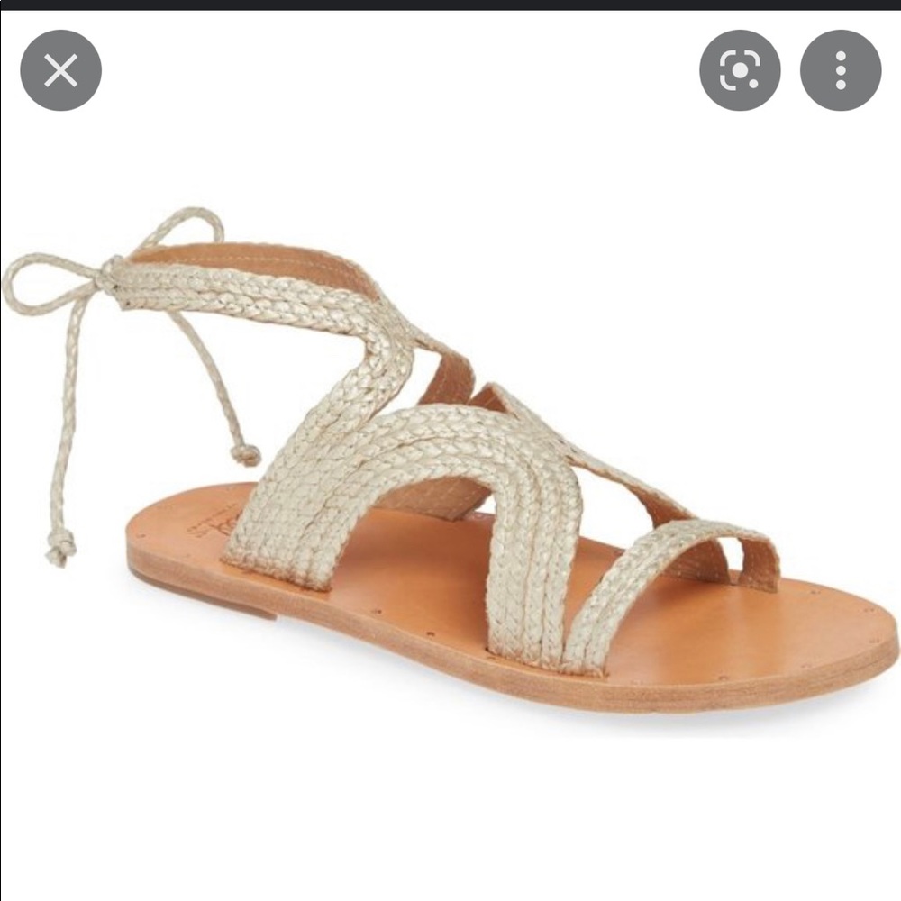 Beek cuckoo braided woven tie sandals